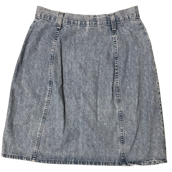 Vintage St. John’s Bay 90’s Denim Button-Front Skirt High Rise Light Wash SZ 27” - Picture 2 of 9